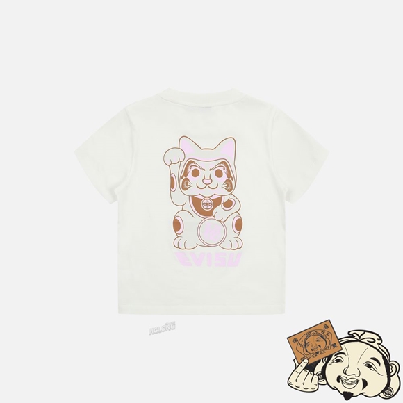 Kids Evisu FORTUNE CAT PRINT T-SHIRT Blanche | 702YJGOLN