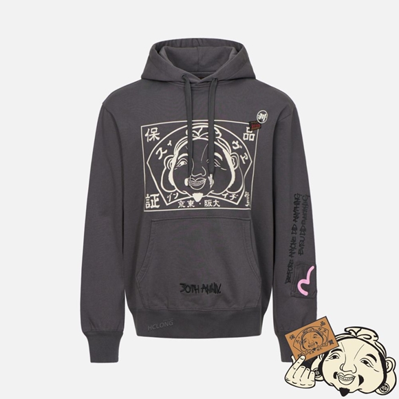 Men Evisu 30TH ANNIVERSARY CAPSULE COLLECTION MULTI-POCKET HOODED SWEATSHIRT Grise | 159IDJHKW