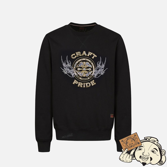Men Evisu BROCADE KAMON APPLIQUÉ AND DRAGON EMBROIDERED SWEATSHIRT Noir | 853XZRSWG