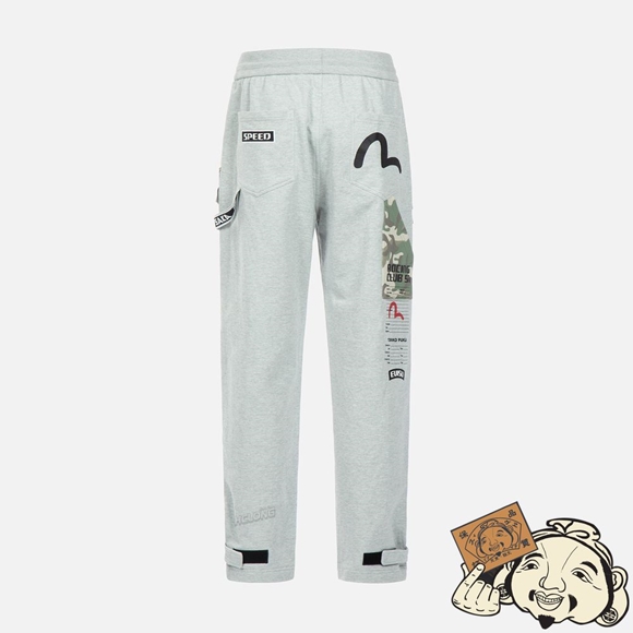 Men Evisu CAMOUFLAGE POCKET SWEATPANTS Grise | 690ZCDHRA
