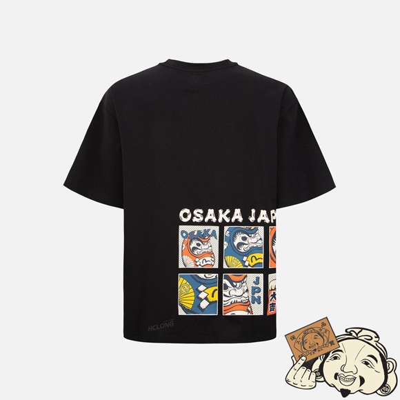 Men Evisu COMIC STYLE DARUMA GRAPHIC PRINT T-SHIRT Noir | 017AXZIEH