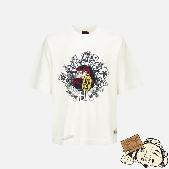 Men Evisu DARUMA BONSAI EMBROIDERED SWEATSHIRT Blanche | 347EIGSJF