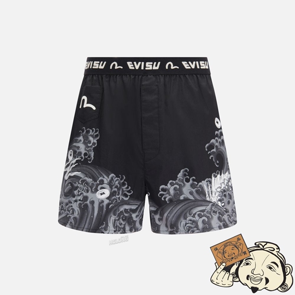 Men Evisu DRAGON-KOI PATTERN PRINT BOXER SHORTS Noir | 325EIBYVC