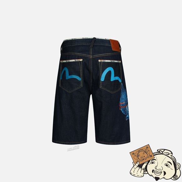 Men Evisu EAGLE EMBROIDERY REGULAR-FIT DENIM SHORTS Indigo | 658KXQESC