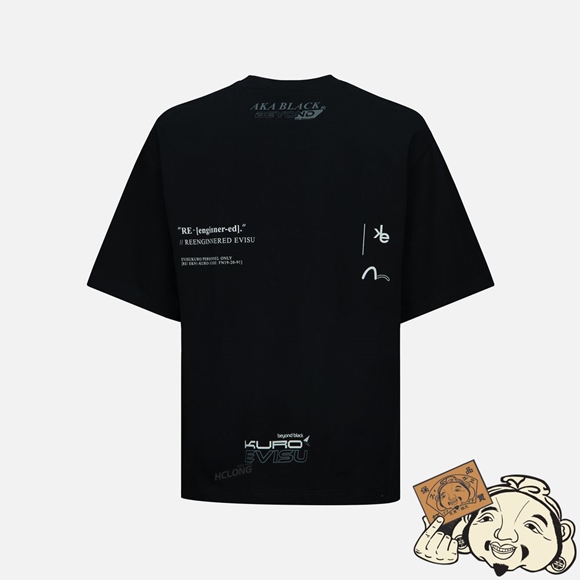 Men Evisu EK LOGO PRINT T-SHIRT Noir | 986SMHJGU