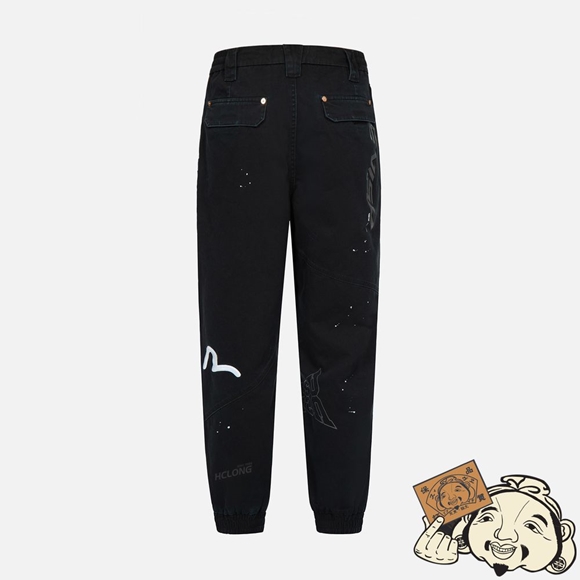 Men Evisu GODHEAD APPLIQUÉ LOOSE FIT JOGGER PANTS Noir | 582QHYVSJ