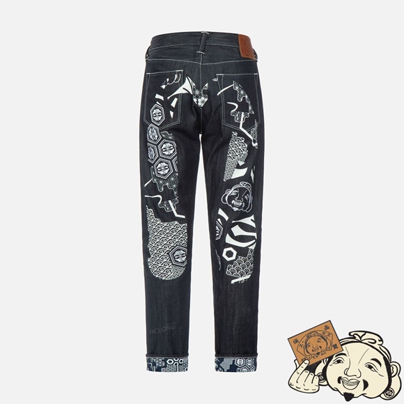 Men Evisu JAPANESE PATTEN DAICOCK CARROT FIT JEANS #2017 Indigo | 925ECIRYB