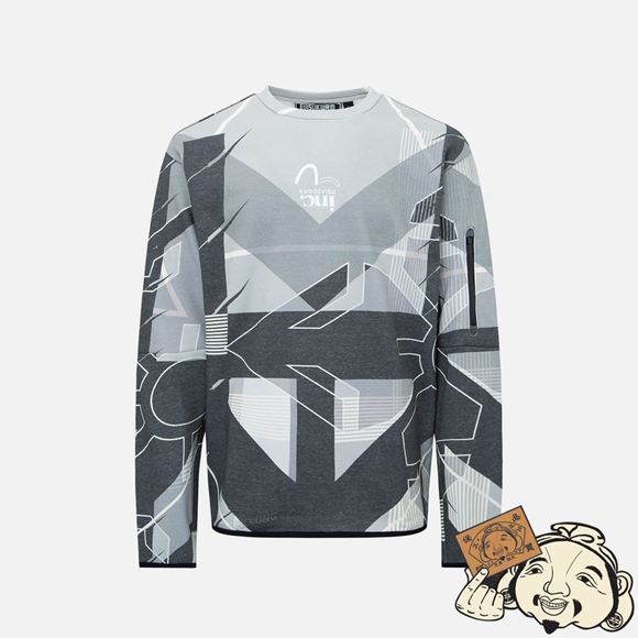 Men Evisu KAMON CAMO PRINT SWEATSHIRT MULTIPLE | 652DVEMCI