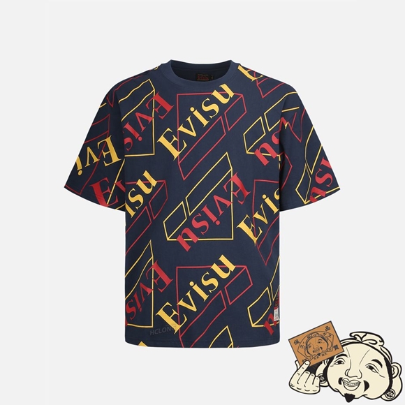 Men Evisu LOGO MONOGRAM PRINT T-SHIRT | 964MOUWDP