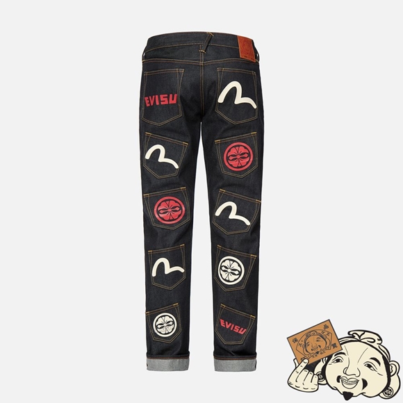 Men Evisu MULTI POCKET REGULAR STRAIGHT FIT JEANS #2008 Indigo | 706VHRTYJ