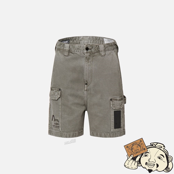 Men Evisu MULTI POCKET VINTAGE DENIM SHORTS Grise | 903JTIDRU