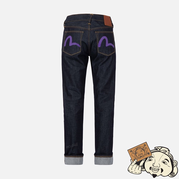 Men Evisu PURPLE SEAGULL CARROT FIT RAW DENIM JEANS #2017 Indigo | 439UKVSPB