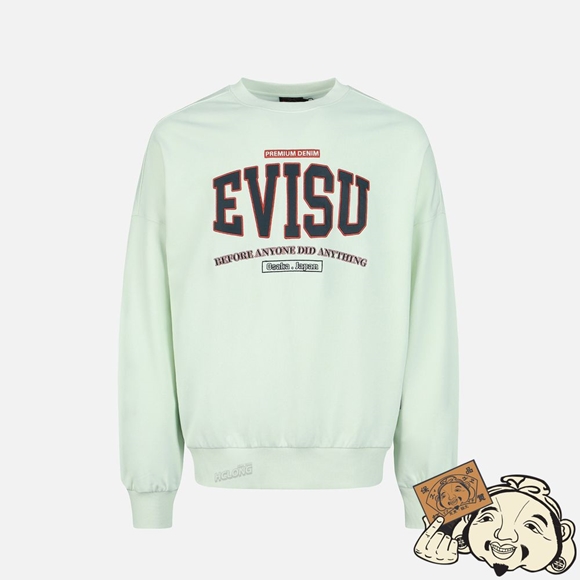 Men Evisu SEAGULL-DAICOCK PRINT SWEATSHIRT Blanche | 210NDBMUK
