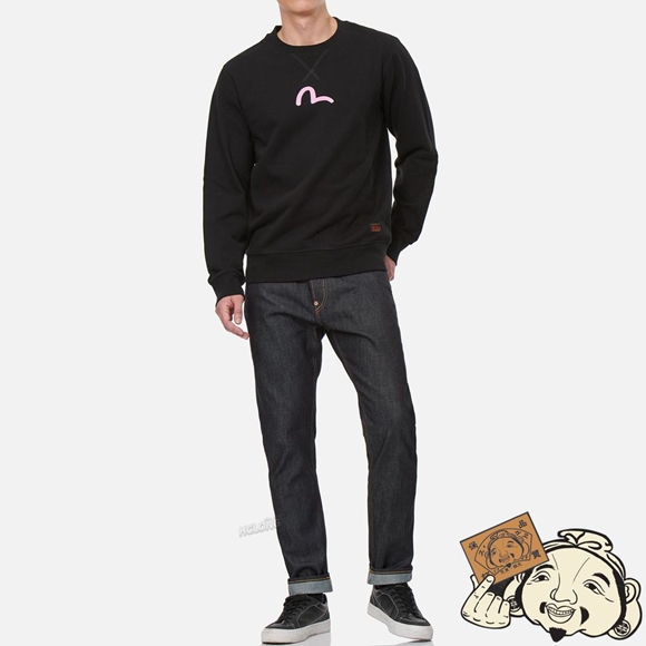 Men Evisu SEAGULL PRINT SWEATSHIRT Noir | 795GBOWMR