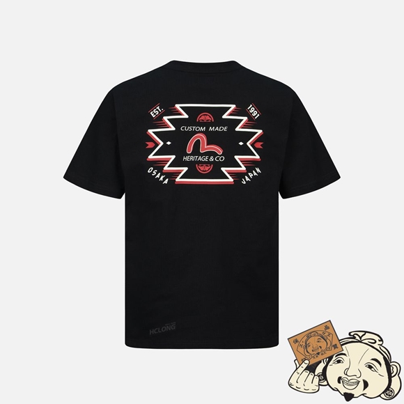Men Evisu SEAGULL PRINT T-SHIRT Noir | 496SHFDEU