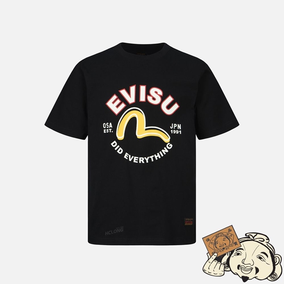 Men Evisu SEAGULL PRINT T-SHIRT Noir | 816JNLRPU