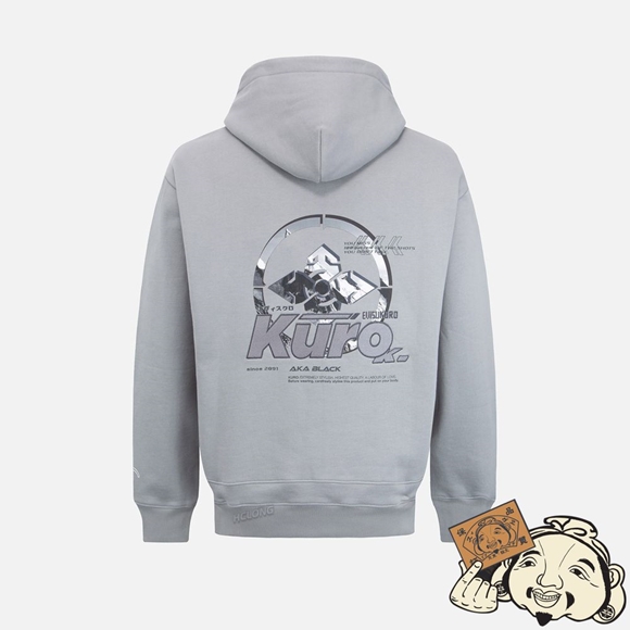 Men Evisu SNOW MOUNTAIN-PATTERN KAMON PRINT HOODED SWEATSHIRT Grise | 328CXJFPU
