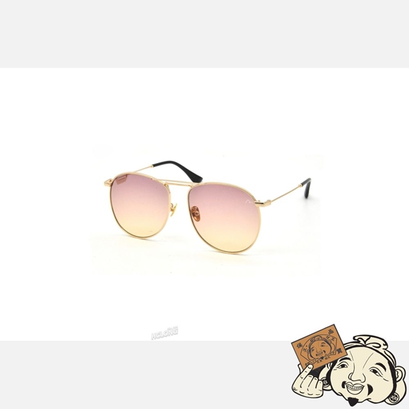 Women Evisu AVIATOR STYLE SUNGLASSES Rose | 463HZRBMN