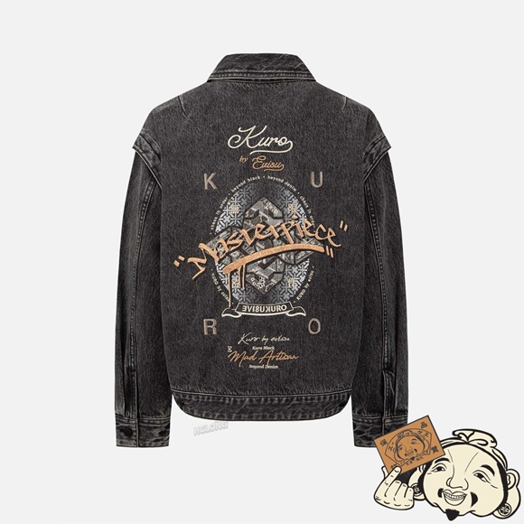 Women Evisu GRAFFITI EFFECT SLOGAN PRINT OVERSIZED DENIM JACKET CHARCOAL | 874ECWIUH