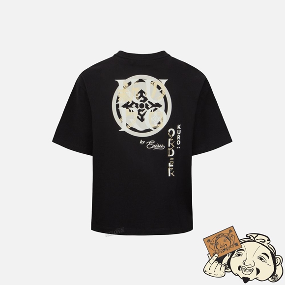 Women Evisu LOGO AND KAMON PRINT T-SHIRT Noir | 132DFKEQP