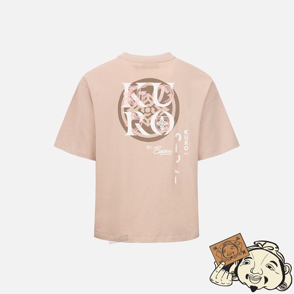 Women Evisu LOGO AND KAMON PRINT T-SHIRT Kaki | 193GMQFIZ