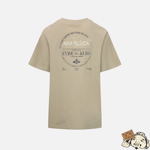 Women Evisu MULTI-SLOGAN PRINT BOYFRIEND T-SHIRT Kaki | 613EBMIDP
