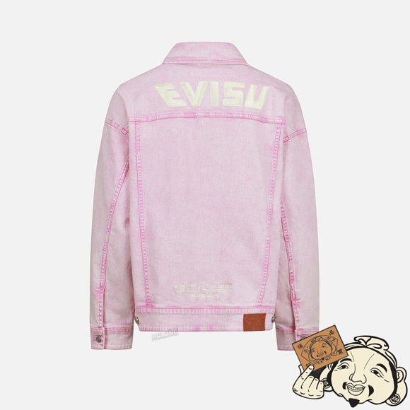 Women Evisu SEAGULL EMBROIDERY FUCHSIA DENIM JACKET Rose | 389GNBIHA