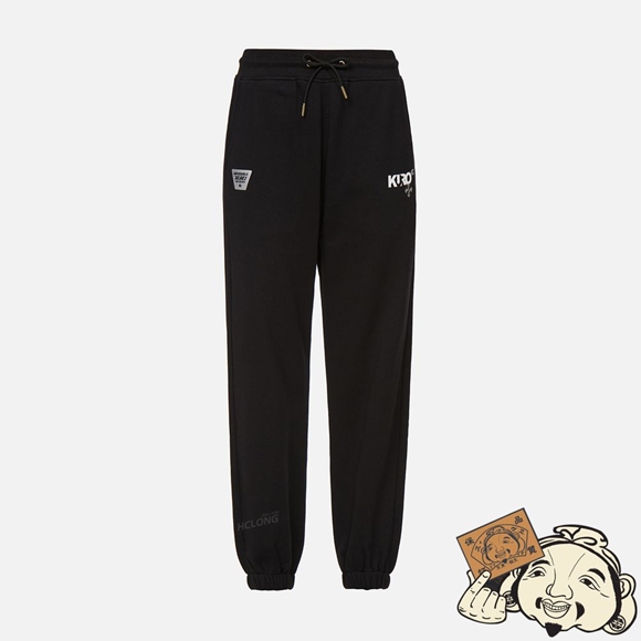 Women Evisu TRIPLE SEAGULL PRINT AND EMBROIDERY SWEATPANTS Noir | 817LKUEFQ