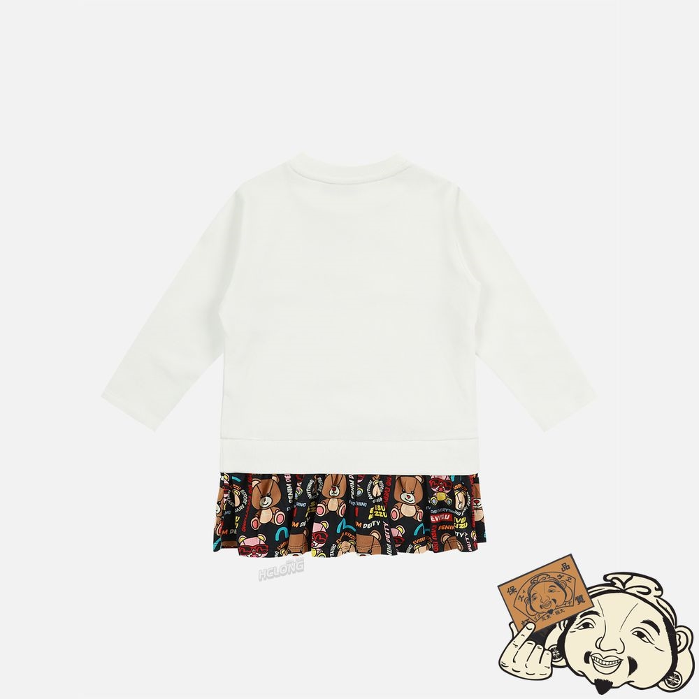 Kids Evisu 2-in-1 Logo and Bear-pattern Print Robe Blanche | 702JNXUKP