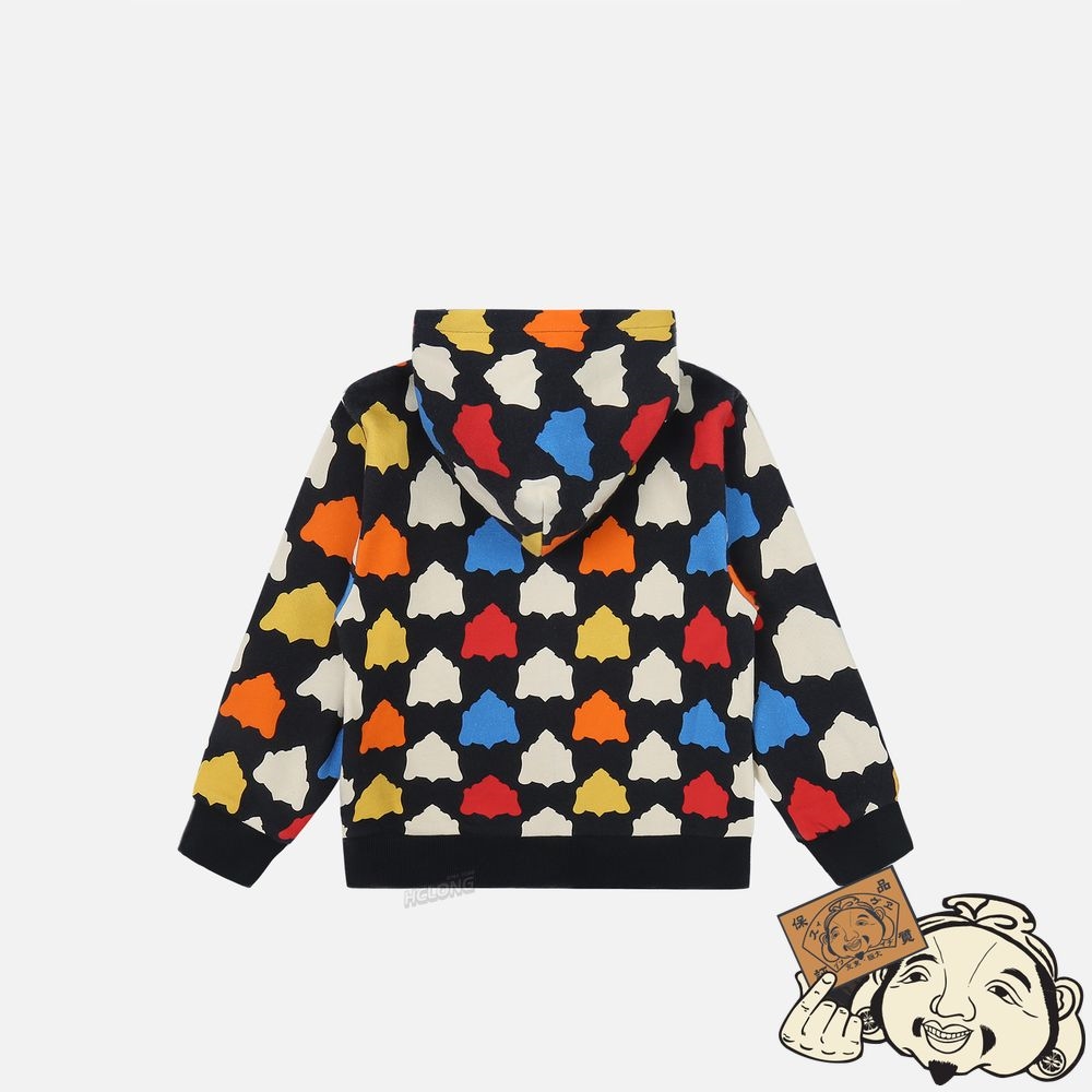 Kids Evisu ALLOVER GODHEAD PRINT ZIP HOODIE MULTIPLE | 742FEWAPV