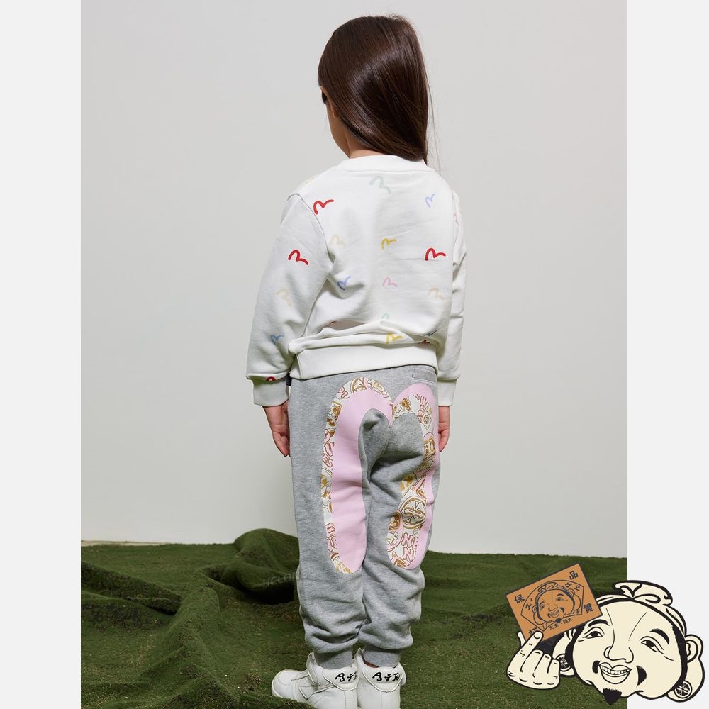 Kids Evisu ALLOVER SEAGULL PRINT SWEATSHIRT Blanche | 329TXHEAP