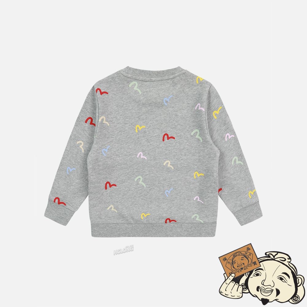 Kids Evisu ALLOVER SEAGULL PRINT SWEATSHIRT Grise | 578OICDYH