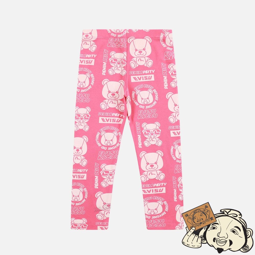 Kids Evisu Allover Bear Print Leggings Rose | 316BHRLVU