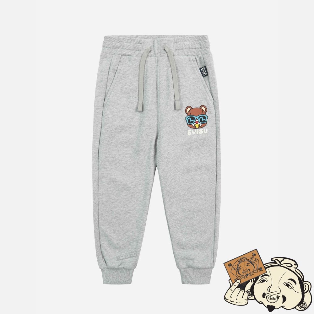 Kids Evisu BEAR AND LOGO DAICOCK PRINT SWEATPANTS Grise | 078XQZBYU