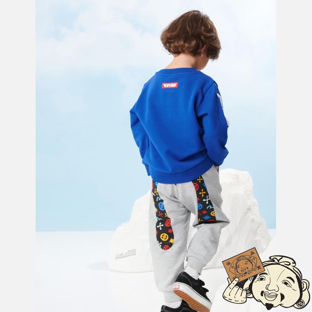 Kids Evisu BEAR AND LOGO DAICOCK PRINT SWEATPANTS Grise | 078XQZBYU