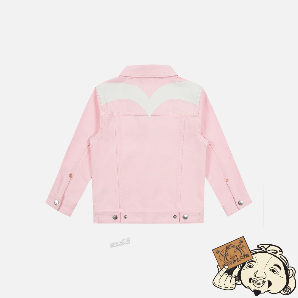 Kids Evisu DAICOCK PRINT DENIM JACKET Rose | 837RZXHFU