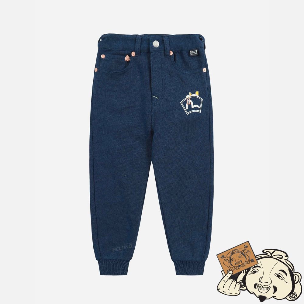 Kids Evisu DARUMA AND KAMON PRINT SWEATPANTS Indigo | 617ACYDME
