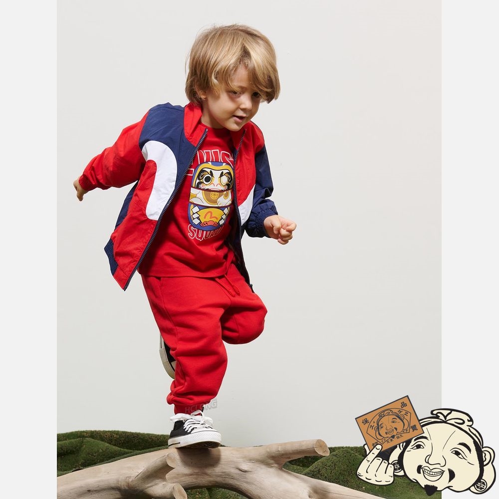 Kids Evisu DARUMA BUDDIES AND SEAGULL INSERT JACKET MULTIPLE | 724SZFYBV