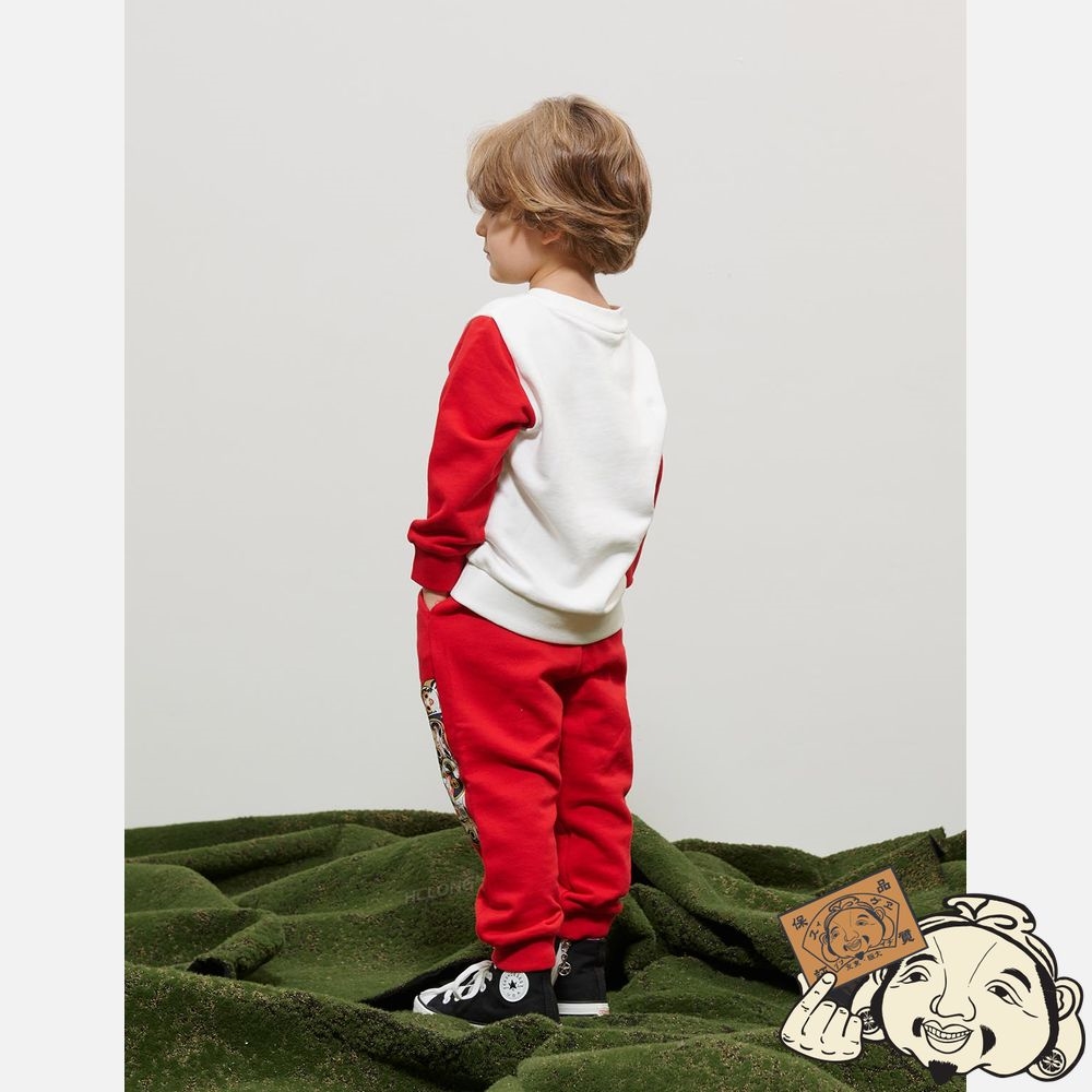 Kids Evisu DARUMA BUDDIES PRINT SWEATSHIRT Blanche | 765INORWZ