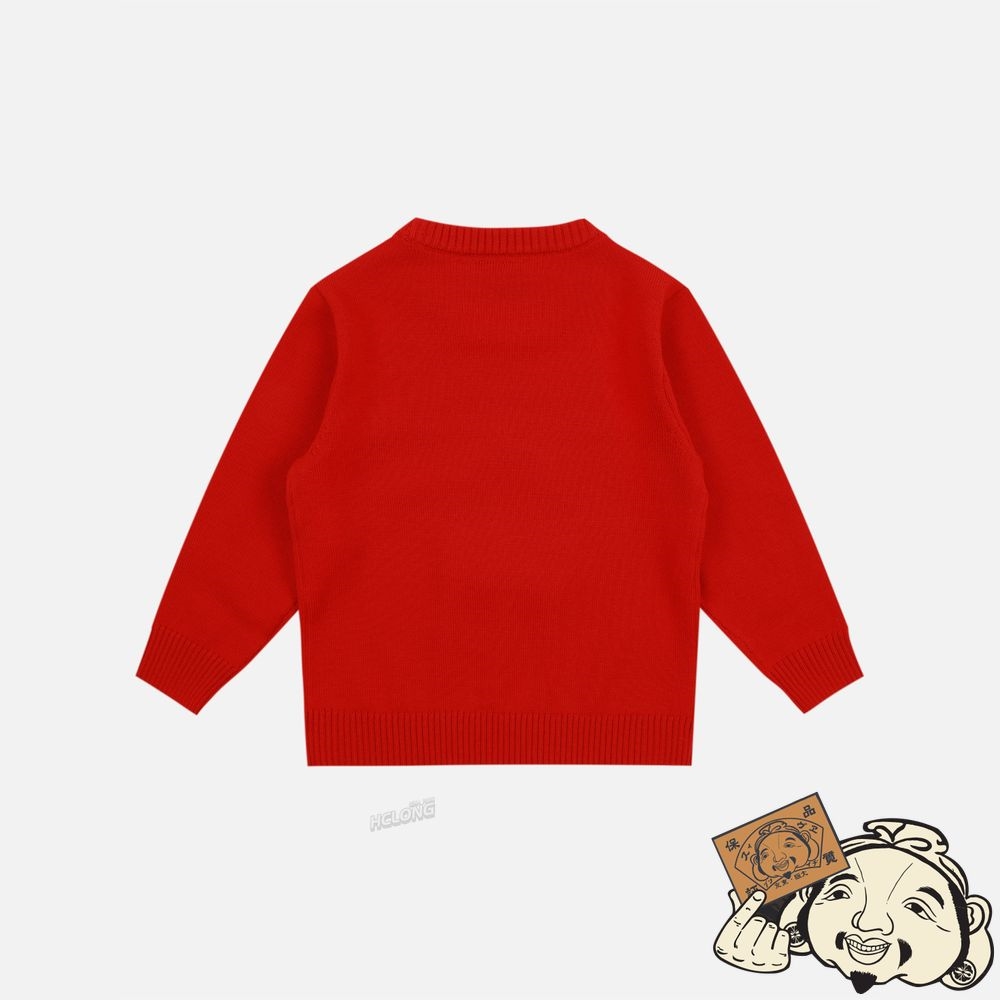 Kids Evisu DARUMA EMBROIDERY SWEATER Rouge | 064BPAGSF