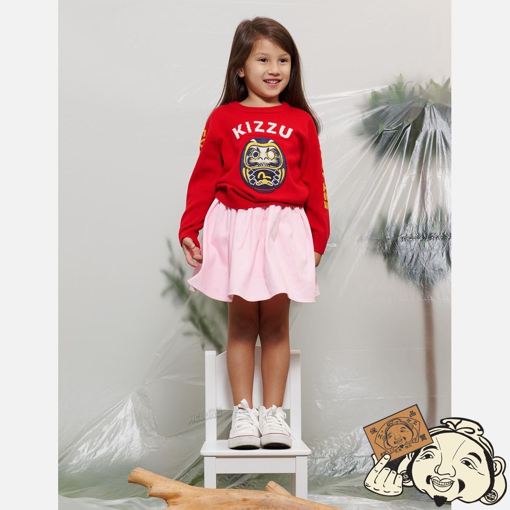 Kids Evisu DARUMA EMBROIDERY SWEATER Rouge | 064BPAGSF