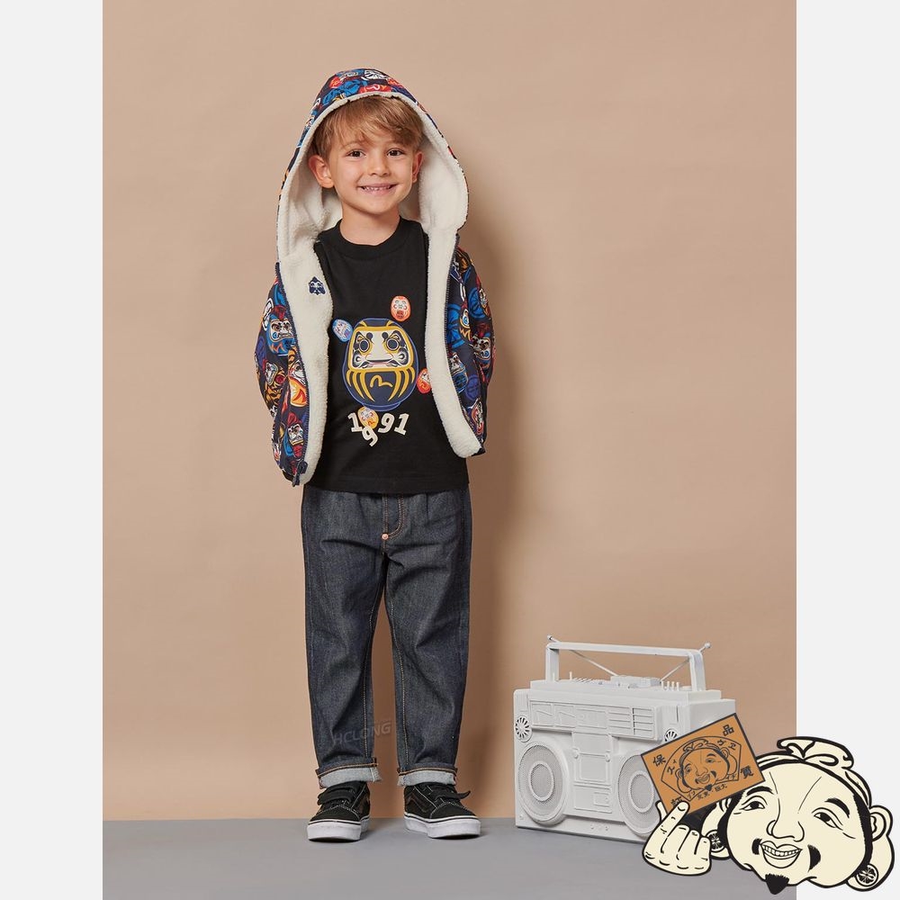 Kids Evisu DARUMA-PATTERN DAICOCK REGULAR FIT DENIM JEANS Indigo | 567KFZBRV