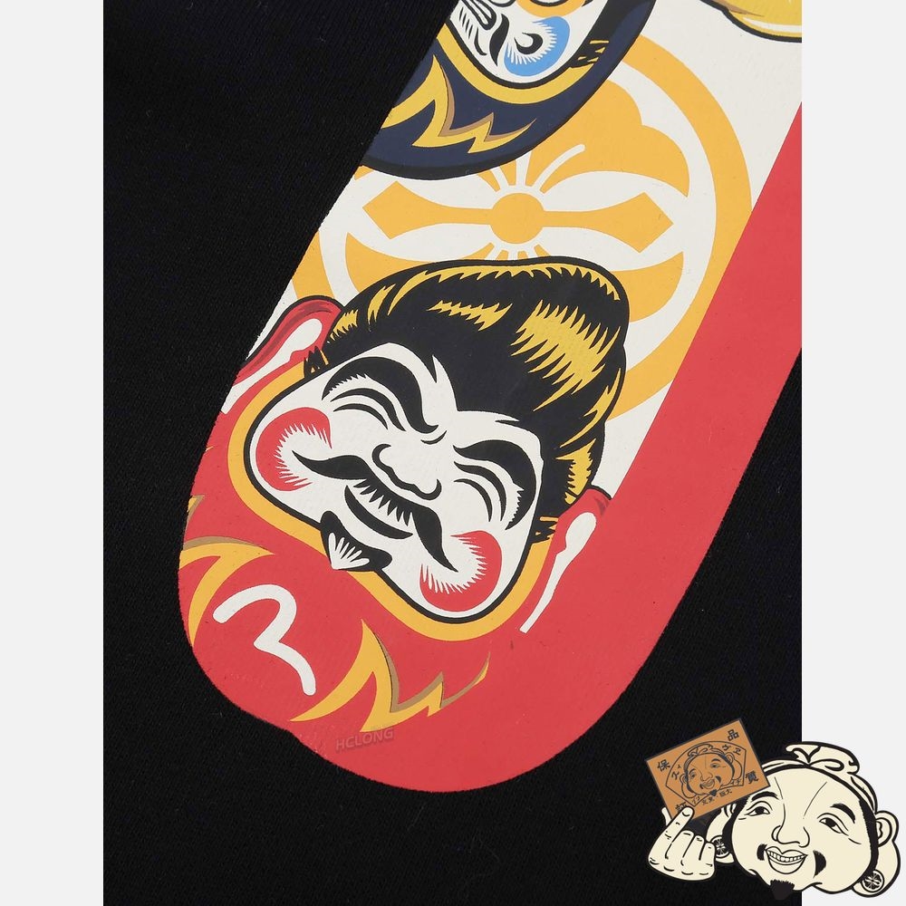 Kids Evisu DARUMA-PATTERN DOUBLE DAICOCK PRINT SWEATPANTS Noir | 315JXUTFZ