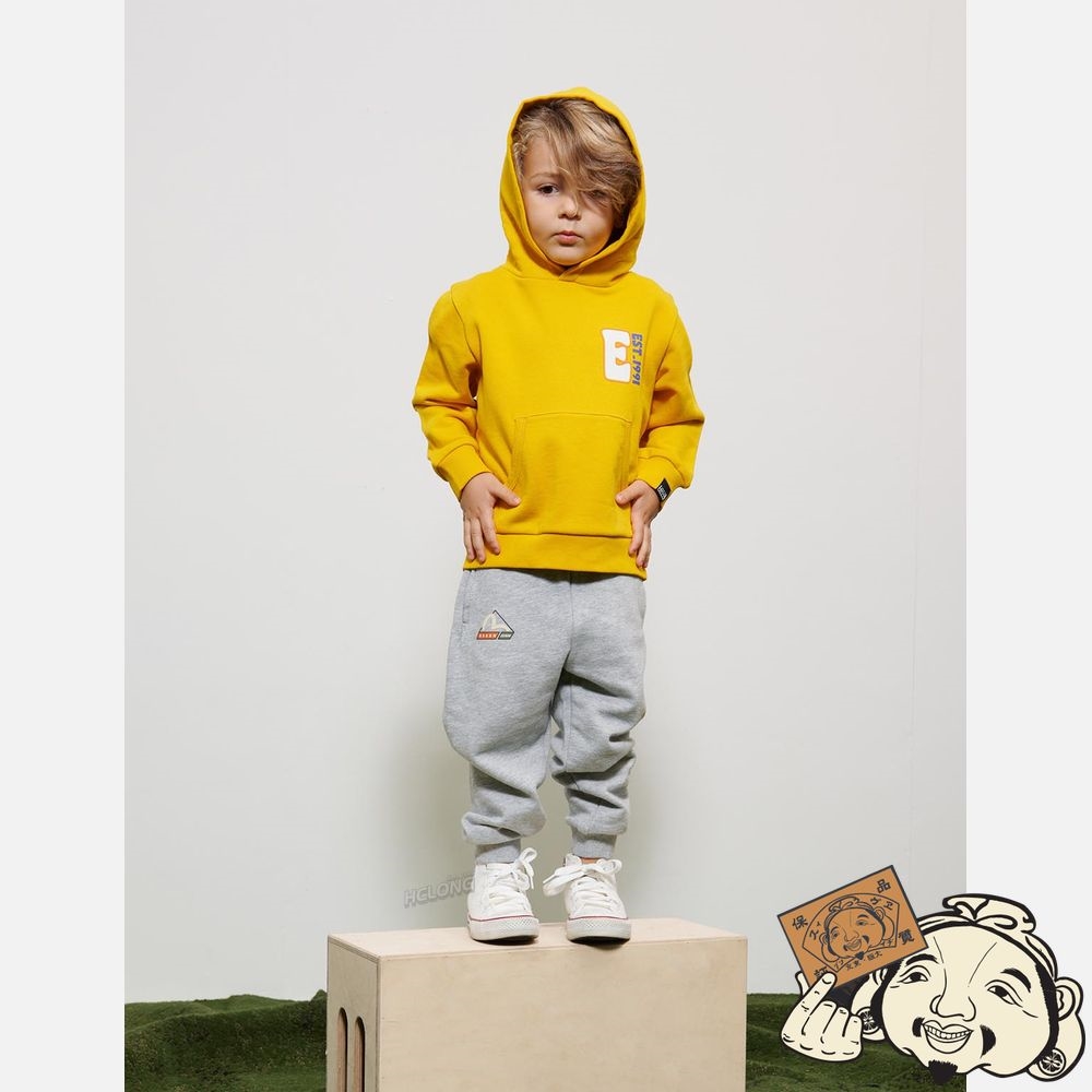 Kids Evisu DARUMA PRINT HOODIE Jaune | 069FNUZHD