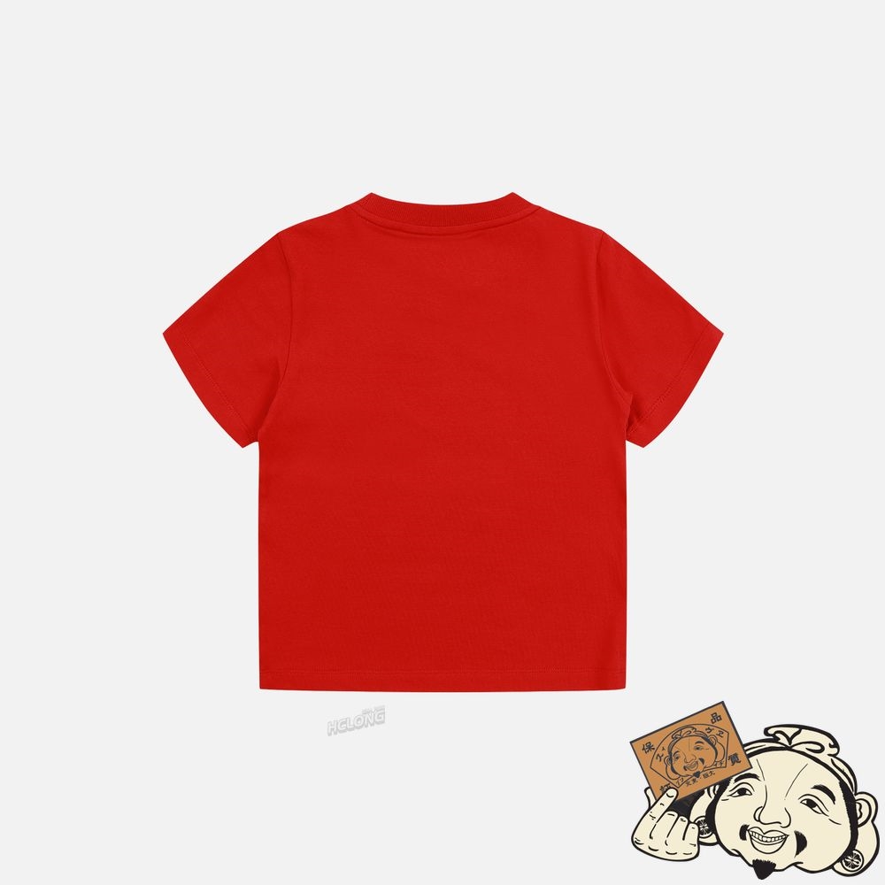 Kids Evisu DARUMA STACKING DOLL PRINT T-SHIRT Rouge | 895IHAGRQ