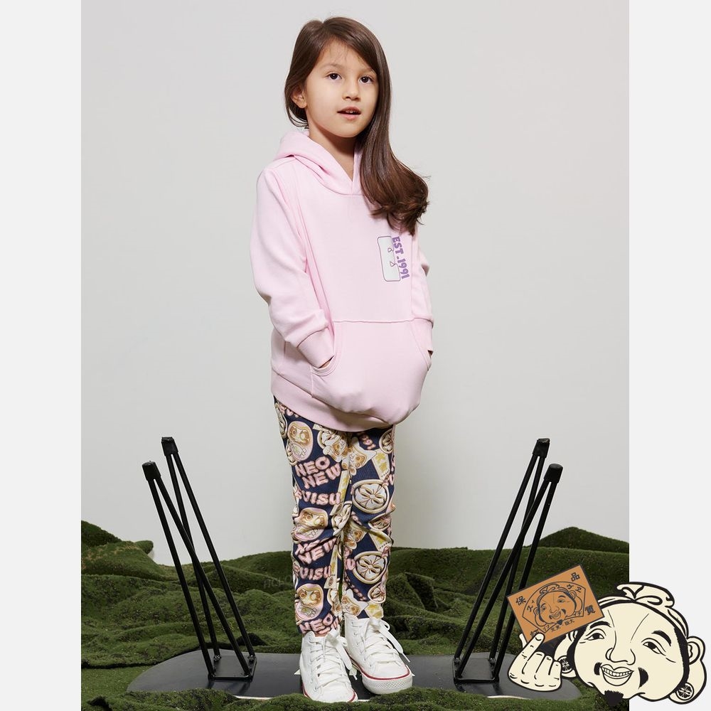 Kids Evisu EVISU SQUAD ALLOVER PRINT LEGGINGS Bleu Marine | 140TCGXFL