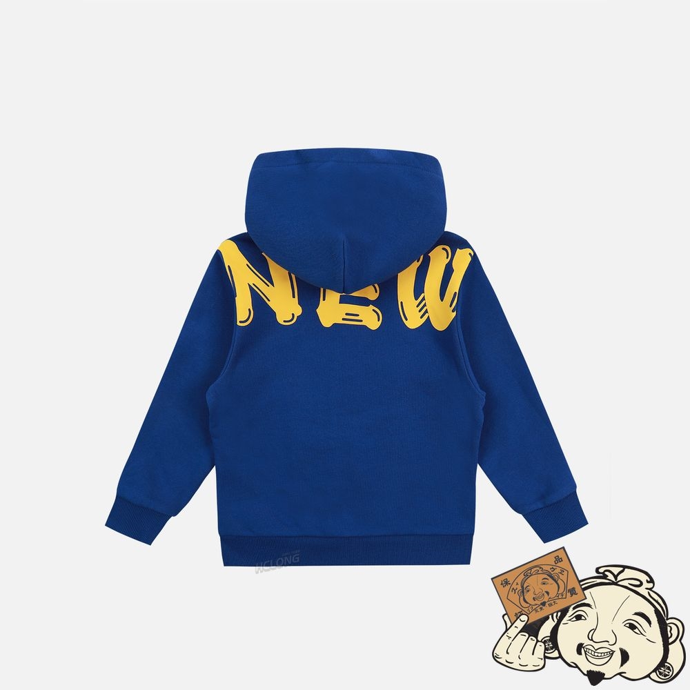 Kids Evisu FORTUNE CAT AND DARUMA PRINT ZIP-UP HOODIE Bleu | 501QDWKPG