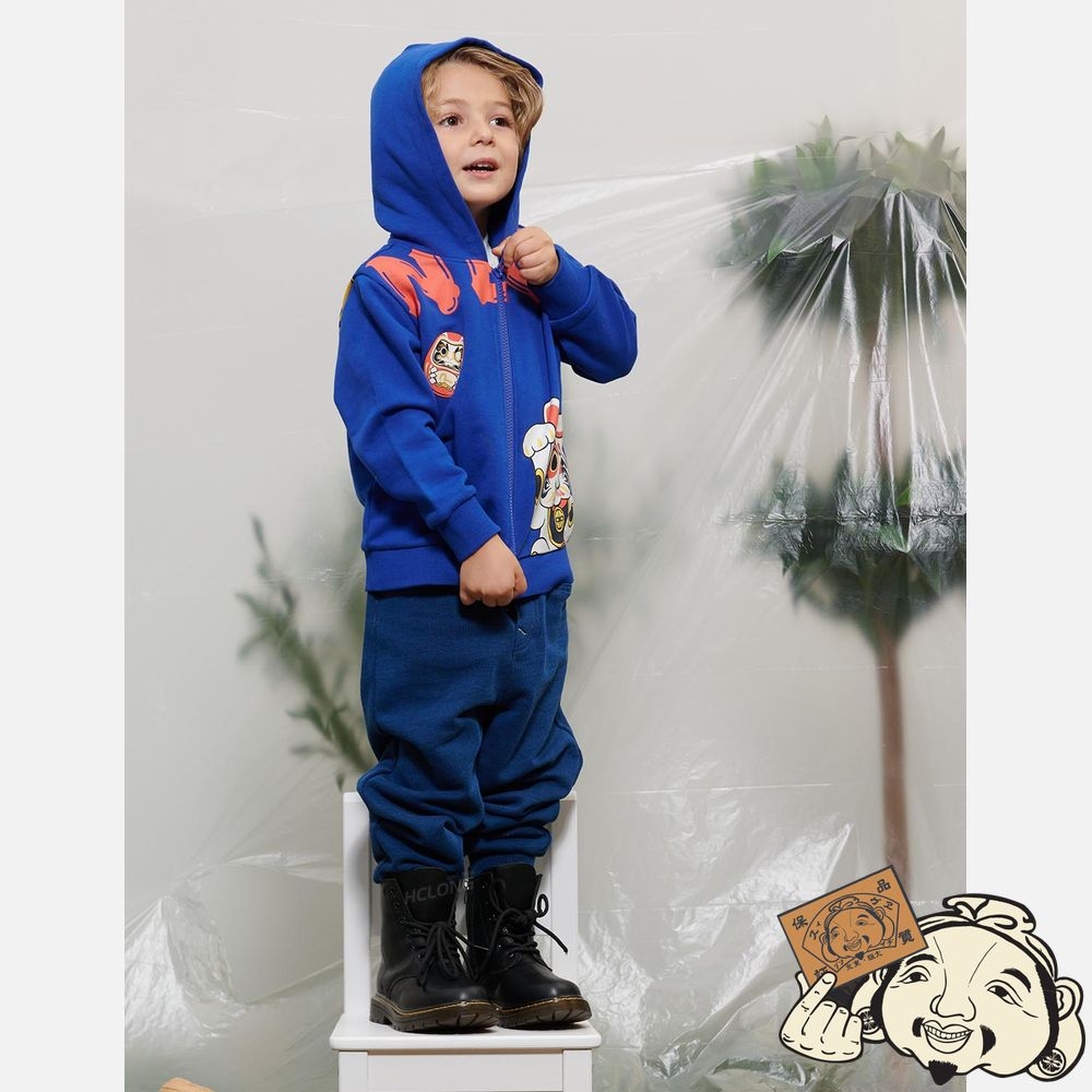 Kids Evisu GODHEAD AND LOGO PRINT SWEATPANTS Indigo | 825JODCLZ