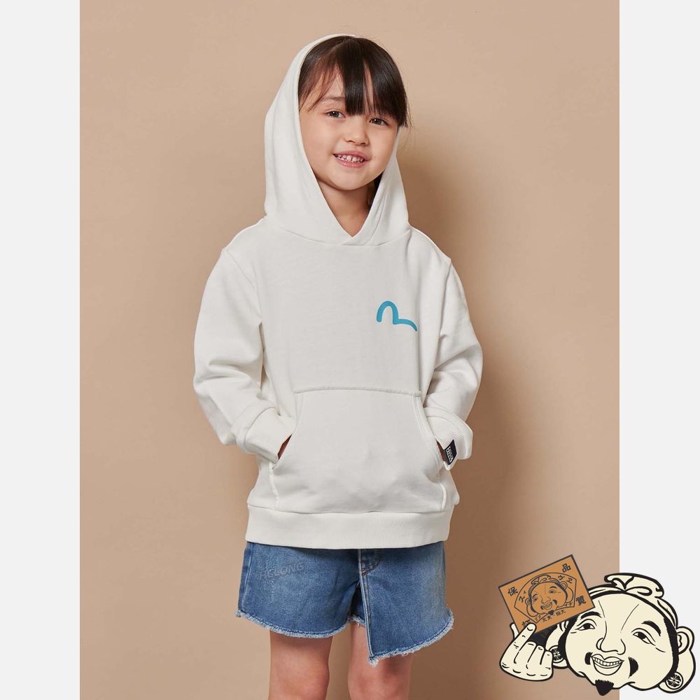 Kids Evisu GODHEAD PRINT HOODED SWEATSHIRT Blanche | 347AGHYEI
