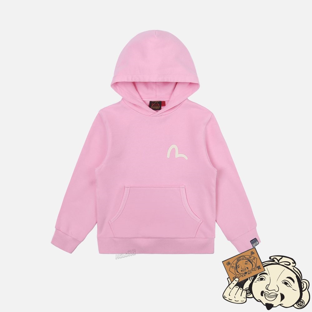 Kids Evisu GODHEAD PRINT HOODED SWEATSHIRT Rose | 478VYKCSE